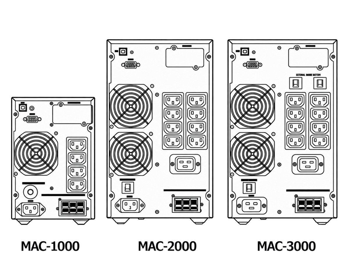 POWERCOM MAC-1500 Macan Tower 1500VA PSW On-Line Australia
