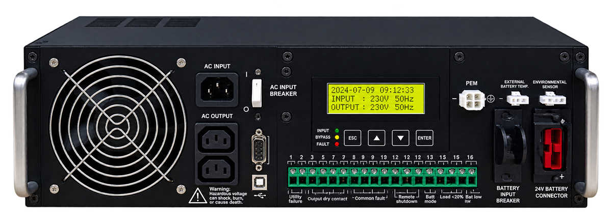 POWERCOM TC-650-3000HT Traffic Control 650-3000 watt PSW High Temp inc Batt Lead Australia 4
