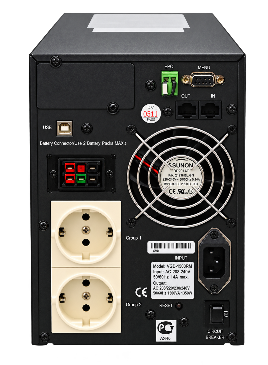 POWERCOM VGS-1500 - 10000 Vanguard II 1500VA PSW On-Line Australia
5
